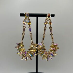 Dazzling Aurora Borealis Rhinestone Statement Earrings